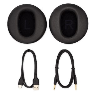 Wyze Noise-Cancelling Headphones Replacement Part Kit, Includes Memory Foam Ear Pads, USB-C Charging Cable & 3.5mm Audio Cable, Black
